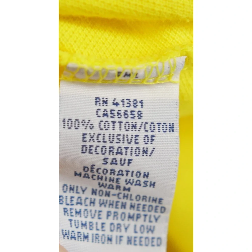 Polo Ralph Lauren Men's 2XLT Yellow Big Pony #3 Sleeve Polo Shirt Short Sleeve